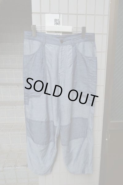 画像2: 【USED】Y's(ワイズ)切替デザインワイドパンツ (2)