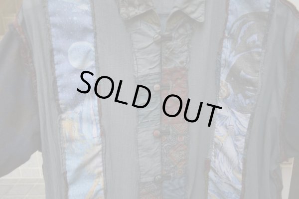 画像3: 【USED】NADA.(ナダ)フリンジ装飾切替デザインシャツ (3)