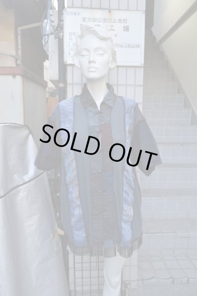 画像5: 【USED】NADA.(ナダ)フリンジ装飾切替デザインシャツ (5)