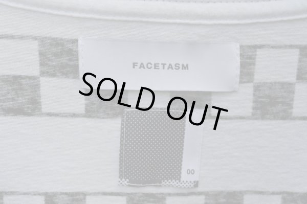 画像5: 【USED】FACETASM(ファセッタズム)白×黒総柄ビッグＴシャツ (5)