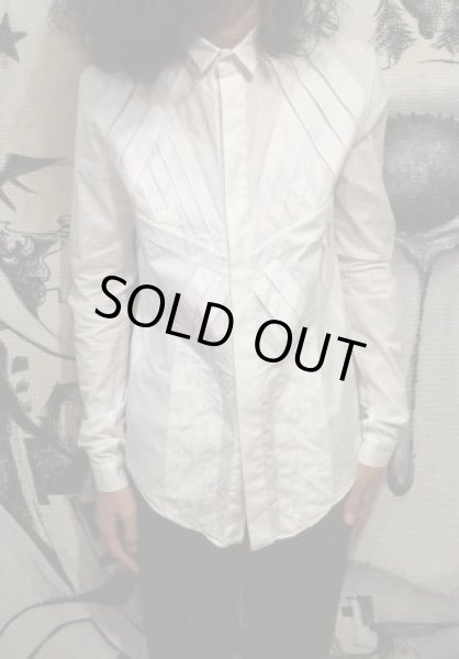 画像6: 【USED】LUCIOLE JEAN PIERRE(リュシオル ジャンピエール)プリーツデザイン長袖シャツ (6)