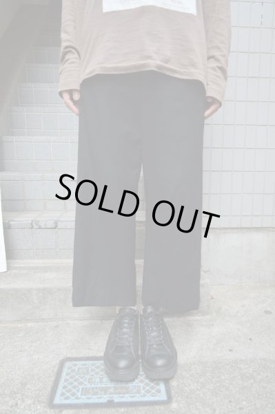 画像5: 【USED】DRESSEDUNDRESSED(ドレスドアンドレスド)レザー×ウール地切替ワイドパンツ (5)