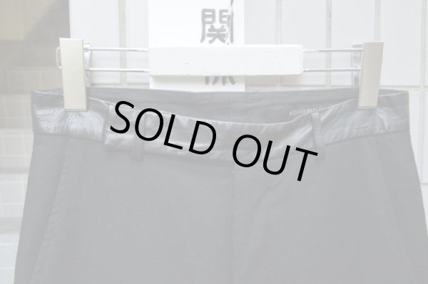 画像3: 【USED】DRESSEDUNDRESSED(ドレスドアンドレスド)レザー×ウール地切替ワイドパンツ (3)