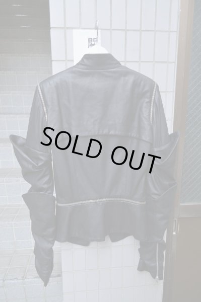 画像4: 【USED】GARETH PUGH(ガレスピュー)ジッパーデザインレザージャケット (4)