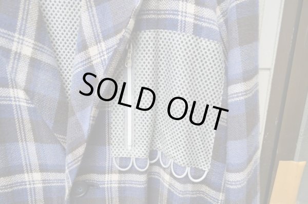 画像4: 【USED】YEAH RIGHT(イェーライト)メッシュ地切替ネルガウンコート (4)