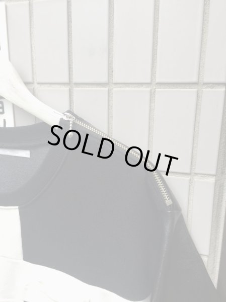 画像4: 【USED】LUCIOLE JEAN PIERRE(リュシオル ジャンピエール)レザー切替クロススウェット (4)