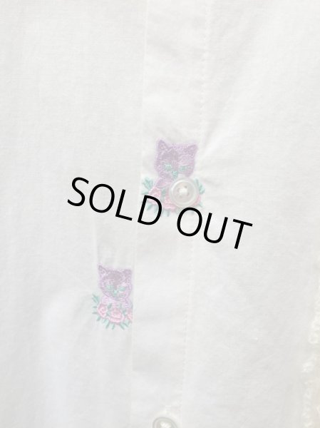 画像4: 【mikio sakabe ミキオサカベ】刺繍柄シャツワンピース (4)