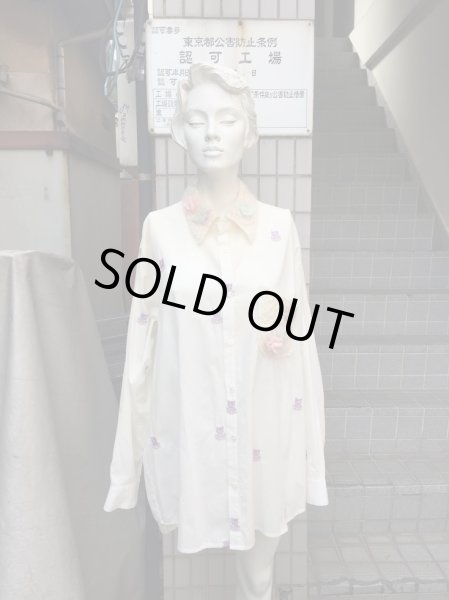画像9: 【mikio sakabe ミキオサカベ】刺繍柄シャツワンピース (9)