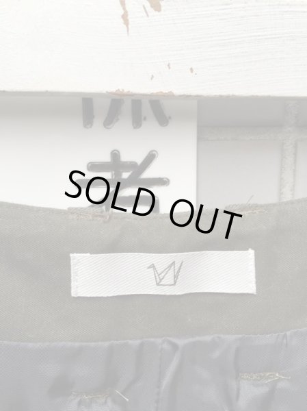 画像3: 【ohta オータ】抹茶色ウール地ワイドスラックス (3)