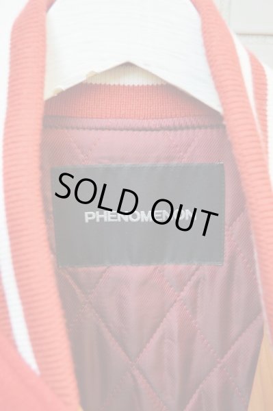 画像4: 【PHENOMENON フェノメノン】ウール×レザー切替スタジャン (4)