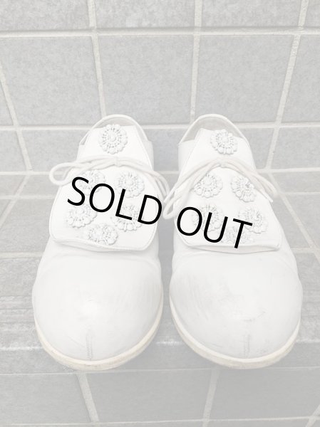 画像2: 【BELLY BUTTON ベリーボタン】白デザインレザーシューズ (2)