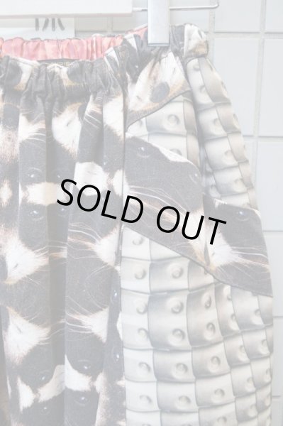 画像3: 【TATA CHRISTIANE タタクリスチャン】総柄パネル切替中綿入りワイドイージーパンツ (3)