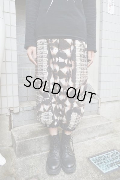 画像5: 【TATA CHRISTIANE タタクリスチャン】総柄パネル切替中綿入りワイドイージーパンツ (5)