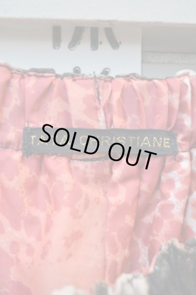 画像4: 【TATA CHRISTIANE タタクリスチャン】総柄パネル切替中綿入りワイドイージーパンツ (4)