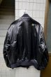 画像2: 【HIRO ヒロ】黒エナメルビッグMA-1ジャケット (2)