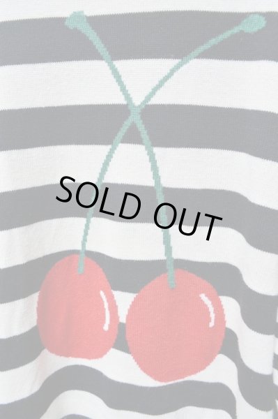 画像2: 【KIDILL キディル】チェリーボーダー柄ニット (2)