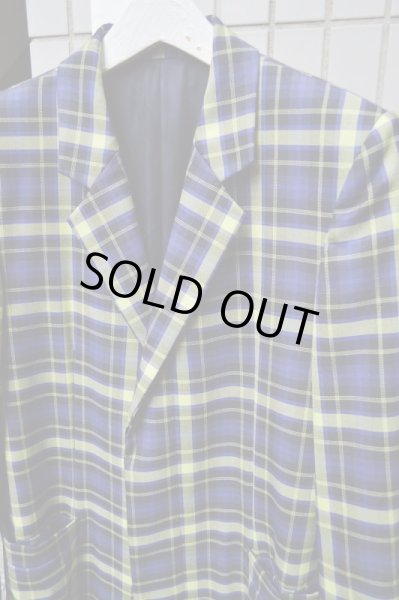 画像5: 【JOHNLAWRENCE SULLIVAN ジョンローレンスサリバン】タータンチェック柄ロングジャケット＋クロップドスラックス セットアップ (5)