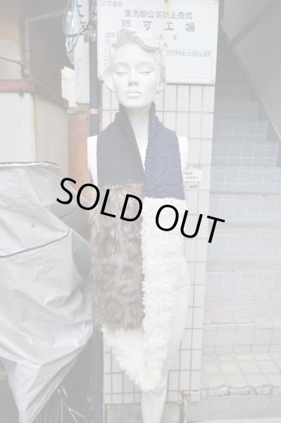 画像2: 【tomoki yurita】異素材切替デザインスヌード (2)