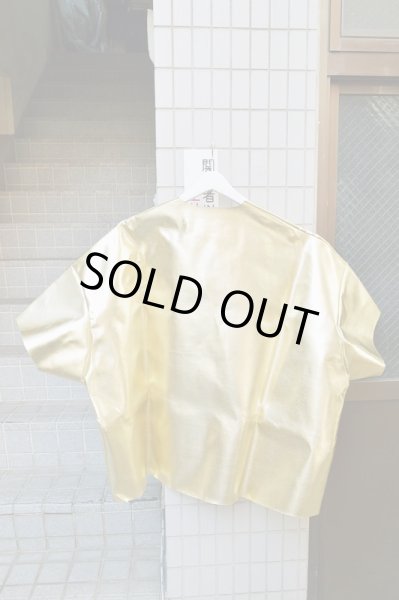 画像2: 【BALMUNG バルムング】ゴールドレザーオーバーサイズカットソー (2)