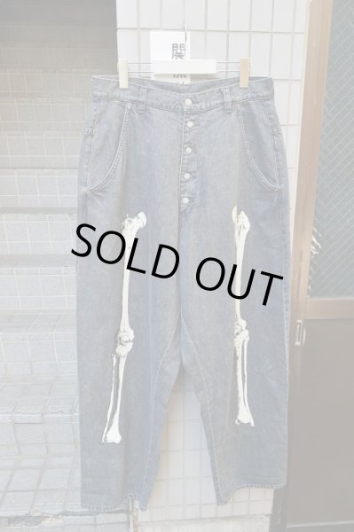 画像2: 【HIRO×丸岡和吾 ヒロ】プリントワイドデニムパンツ (2)