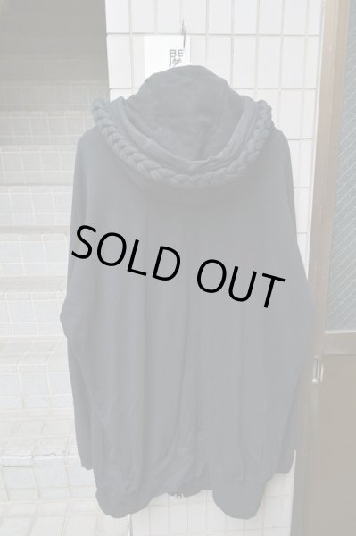 画像4: 【bernhard willhelm ベルンハルトウィルヘルム】黒縄パーカー (4)