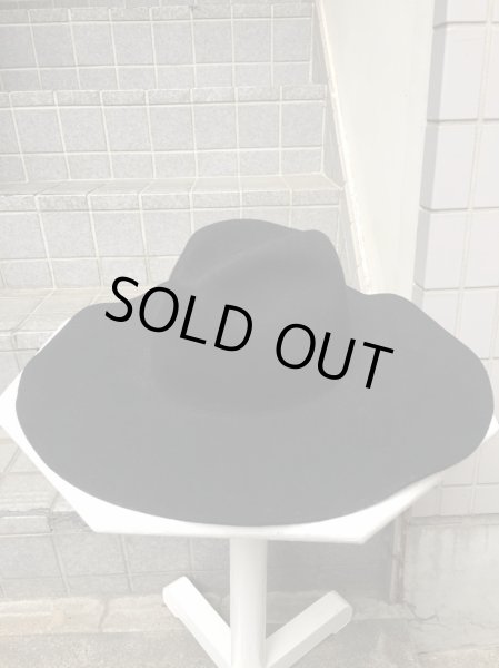 画像3: 【SHAREEF シャリーフ】黒ワイドブリムハット (3)