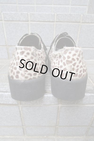 画像4: 【BELLY BUTTON ベリーボタン】ハラコレオパード柄厚底シューズ (4)