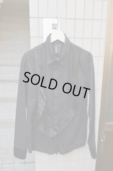 画像2: 【Noir Fr ノアファー】黒デザイン長袖シャツ (2)