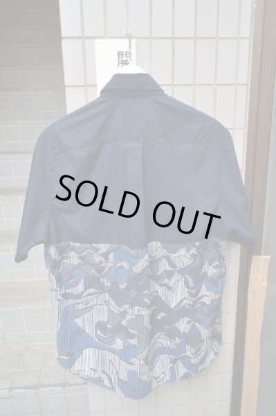 画像2: 【KENZO ケンゾー】切替デザイン半袖シャツ (2)