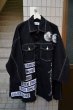 画像1: 【KIDILL キディル】17S/S今期物 Flare Denim Jacket Custom BLACK (1)