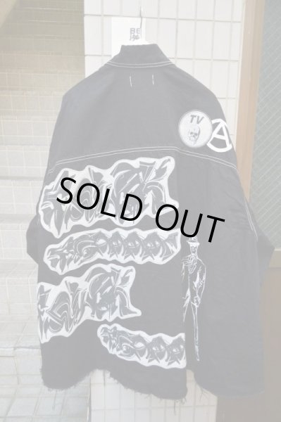 画像2: 【KIDILL キディル】17S/S今期物 Flare Denim Jacket Custom BLACK (2)