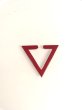 画像2: 【H＞FRACTAL×VIVE VAGINA エイチ フラクタル×ヴァイブヴァギーナ】赤トライアングル型イヤーカフ  (2)