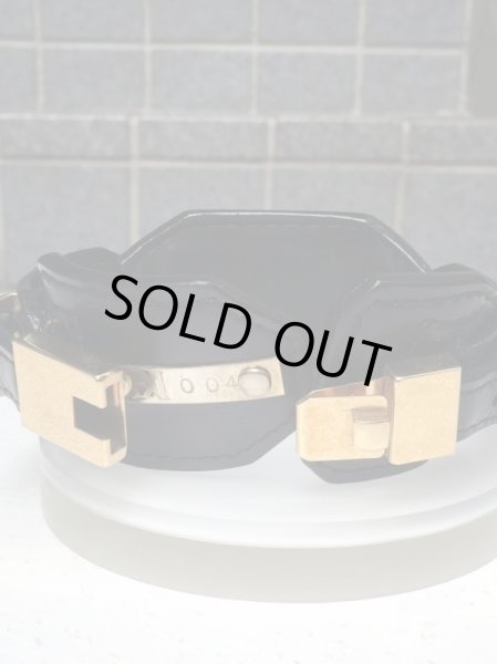 画像6: 【EXIST イグジスト】メタルリング装飾レザーブレスレット (6)