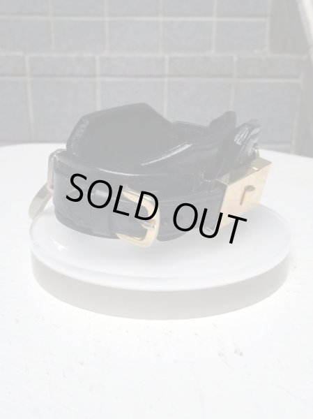 画像4: 【EXIST イグジスト】メタルリング装飾レザーブレスレット (4)