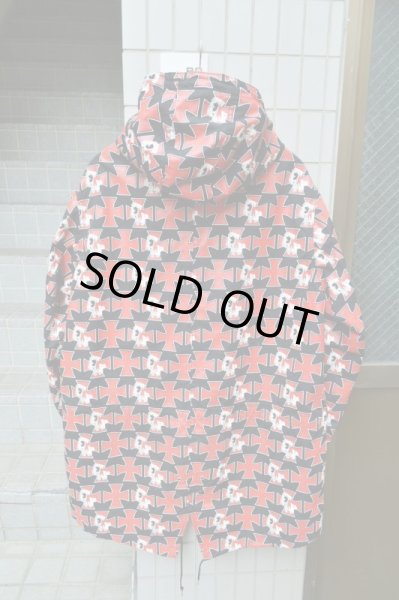 画像2: 【HIRO ヒロ】アイアンクロス柄モッズコート (2)