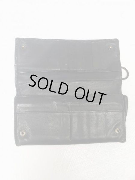 画像3: 【Y's MANDARINA ワイズ マンダリーナ】ダークネイビーレザー長財布 (3)