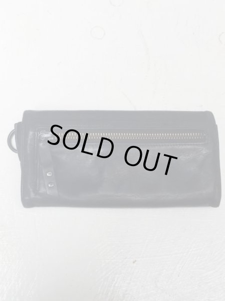 画像2: 【Y's MANDARINA ワイズ マンダリーナ】ダークネイビーレザー長財布 (2)