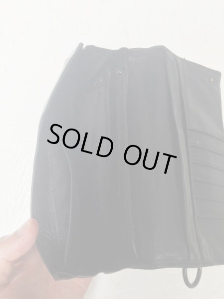 画像4: 【Y's MANDARINA ワイズ マンダリーナ】ダークネイビーレザー長財布 (4)