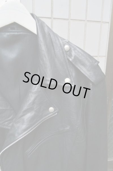 画像3: 【VINTAGE USED古着】5XLビッグレザーライダースジャケット (3)