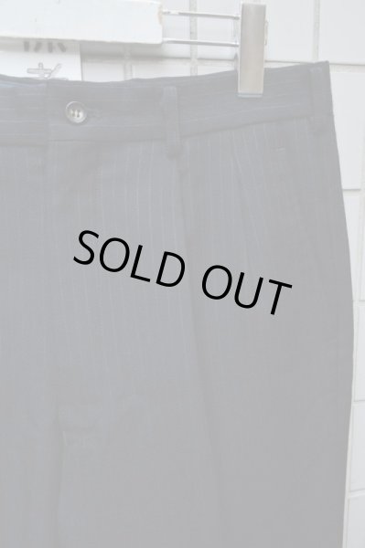 画像4: 【COMME des GARCONS HOMME DEUX コムデギャルソン オム ドゥ】ネイビーストライプ柄ワイドスラックス (4)