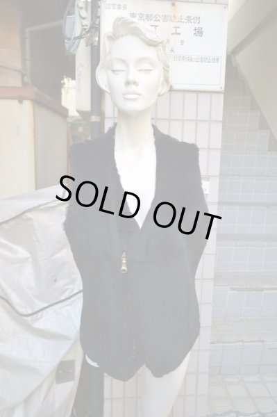 画像5: 【Kyoji Maruyama キョウジマルヤマ】ラビットファーノースリーブジャケット (5)