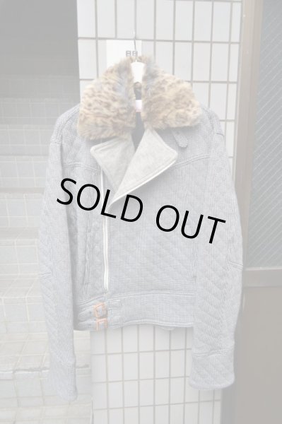 画像3: 【NOZOMI ISHIGURO tambourine ノゾミイシグロ タンバリン】ファー襟キルティングライダースジャケット (3)