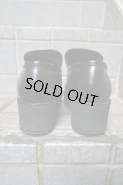 画像4: 【Y's YOHJI YAMAMOTO ワイズ ヨウジヤマモト】黒厚底ローファーシューズ (4)