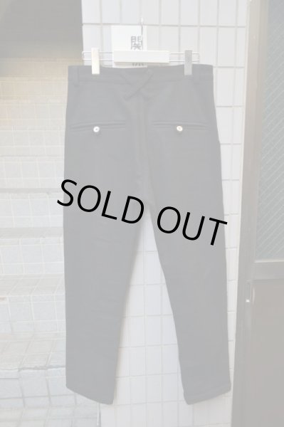 画像2: 【J’AI MAL A LA TETE ジェマララテート】黒メルトンウール地パンツ (2)