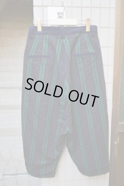 画像2: 【KIDILL キディル】ウール地ストライプ柄サルエルパンツ (2)