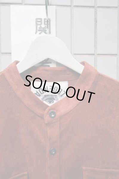 画像3: 【LEGENDA レジェンダ】スウェードマオカラー長袖シャツ (3)