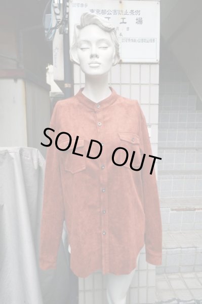 画像5: 【LEGENDA レジェンダ】スウェードマオカラー長袖シャツ (5)