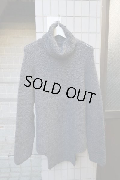 画像2: 【blackmeans ブラックミーンズ】グレータートルネックデザインニット (2)