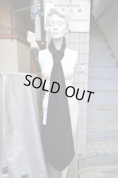 画像5: 【POURTON DE MOI ポアトアデモア】黒フリース地ネクタイマフラー (5)