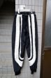 画像2: 【KTZ ココントウザイ】Faux Fur Patchwork Jogging Trousers Black/White (2)